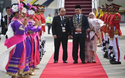PM Malaysia Anwar Ibrahim Arrives in Indonesia